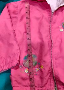Cute Pink Girls' Windbreaker Jacket