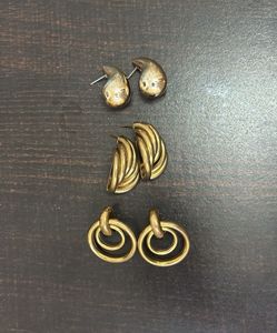 Preloved (Slightly Faded) 3 Earrings Set