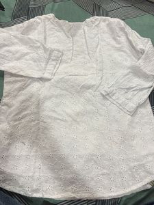 Elegant White Chikankari Kurta