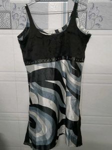 Stylish Swirl Print Mini Dress