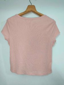 noun blush pink crop top by westside