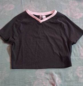 Cute Charcoal Crop Top - H&amp;M
