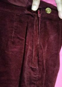 Velvet Burgundy Pants