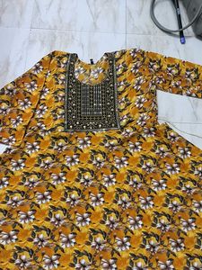 Combo Floral kurti with sequence.