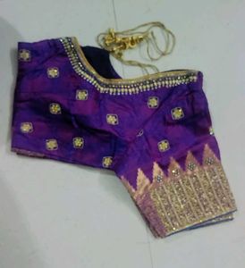 Exquisite Purple Embroidered Blouse