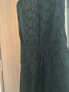 Marks And Spencer Black Net Straight One Peice