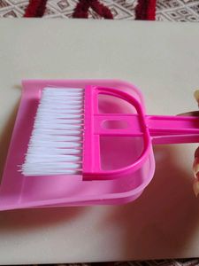 Pink Dustpan and Brush Set