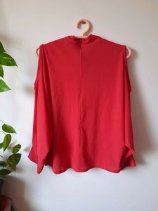 Classic Red Cold shoulder Top