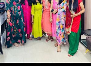 Pink Kurta Set With Floral Dupata