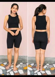 SHEIN  High-Waist Black Cycling Shorts - Size L