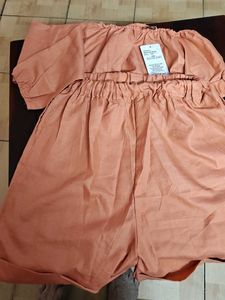 Orange Cropped Pants