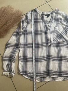 Checked Shirt Top