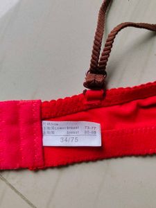 Bright Red Lace Bra