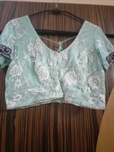 Beautiful Lace Blouse with Saree