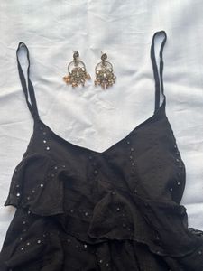 Sparkly Tiered Spaghetti Strap Top