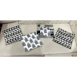 Set of 4 Black &amp; White Cushion Covers