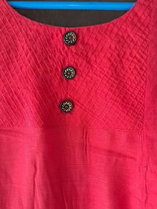 Pink Embroidered Kurta