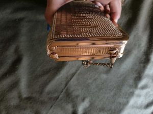 Sparkling Rose Gold Clutch Bag