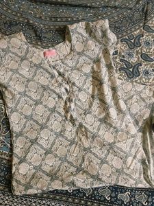 Short Sleeve Grey Kurta