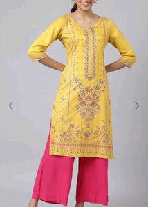AURELIA💛Round Neck Ethnic Motifs Printed Kurta