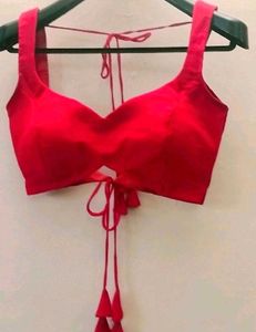 red blouse backless
