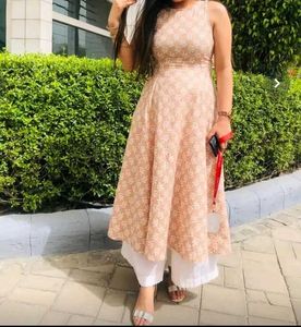 Sassafras Peach Printed Kurta