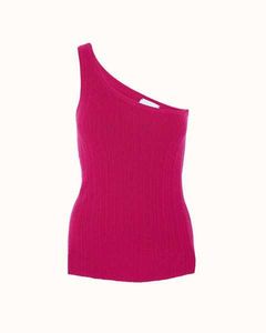 Ribbed One-Shoulder Tank Top