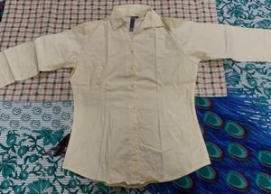 Elegant Yellow Button-Up Shirt