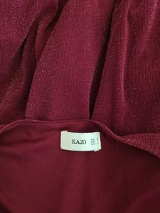 Sparkling maroon Wrap Dress