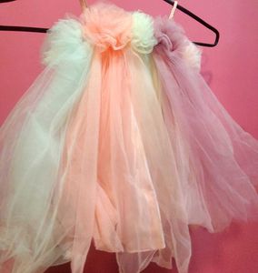 Girls Rainbow Tulle Dress