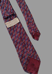 Gucci Silk Tie - Red Double G Pattern