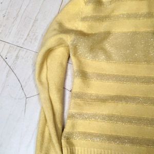 Striped Mock Neck Sweater