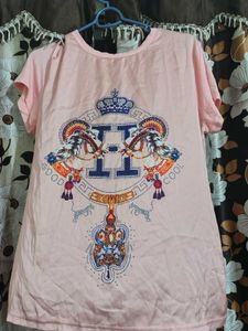 Stylish Pink Graphic T-Shirt