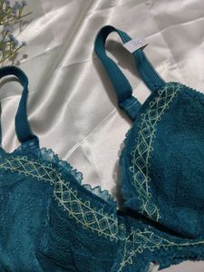 Teal Lace Bra