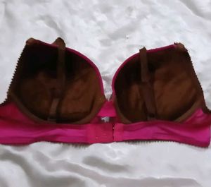 Pink Padded Bra with Lace