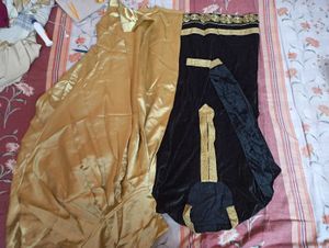 Black &amp; Gold Kurta Set