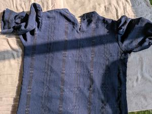 Elegant Navy Blue Blouse