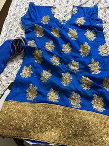 Royal Blue & Gold Salwar Kameez