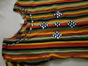 Straight Kurta With Multi Colour Stripes ...With M