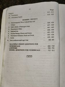 Objective Numericals in Physics Book