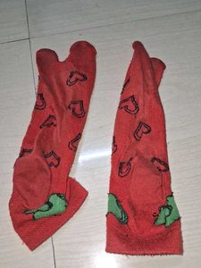 Cute Red Heart Socks