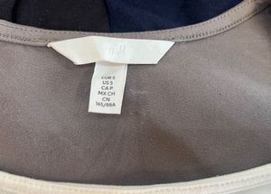 H&amp;M Brown Long Sleeve Square Neck Top