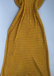 Yellow Crochet Maxi Dress  length- 56