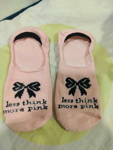 2 combo Cute Pink No-Show Socks