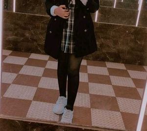 mini check skirt