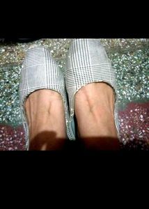 Stylish Plaid Flat Shoes combo