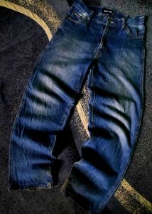 🌟Vintage Blue Faded Mecca Baggy Wide Leg Jeans🚨
