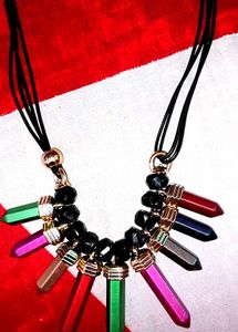Colorful Crystal Pendant Necklace
