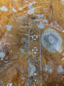 Elegant Yellow Printed Kurta