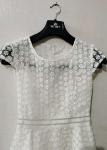 Elegant White Lace Dress
